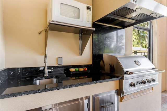 kitchen featuring exhaust hood and sink