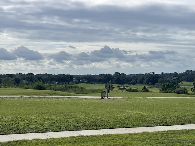 view of property's community with a yard