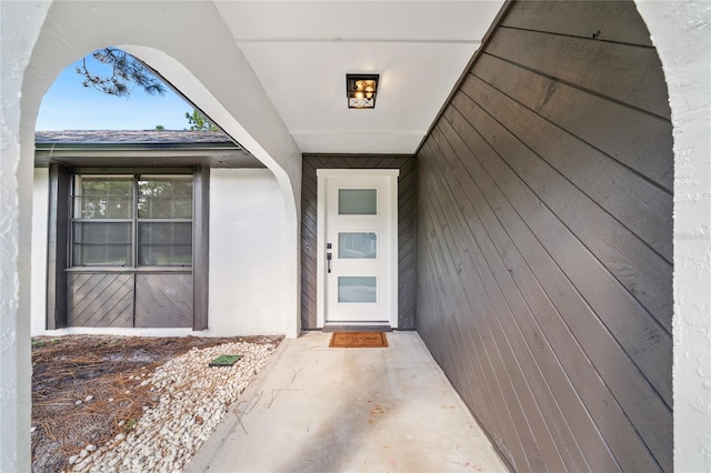 view of doorway to property