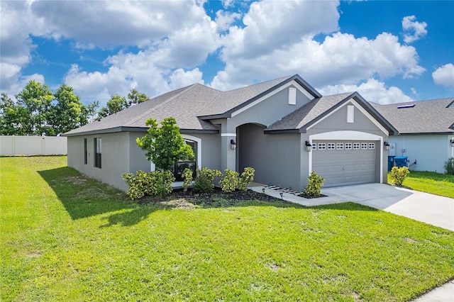 220 Bergamot Loop, Davenport, FL 33837 - view of front of house featuring stucco siding, a garage, a shingled roof, and driveway