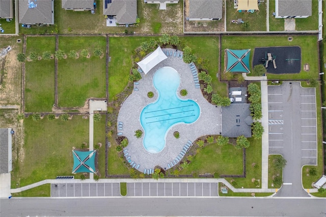 birds eye view of property