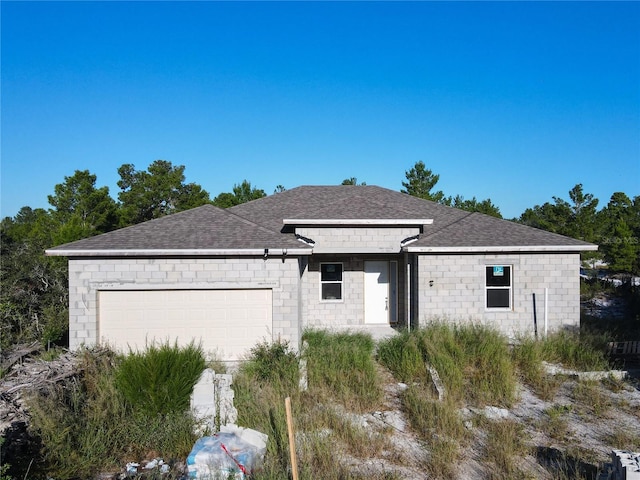 view of front of home featuring a garage