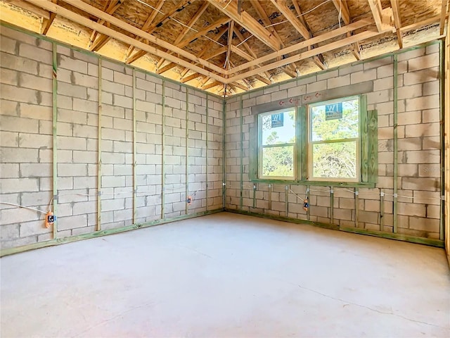 misc room with concrete floors