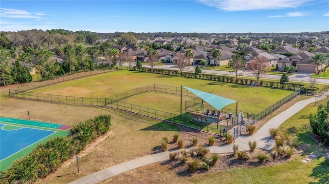 bird's eye view with a residential view