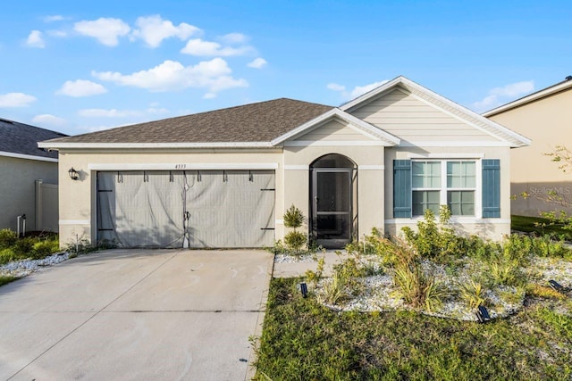 view of front of house featuring a garage