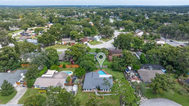 drone / aerial view featuring a residential view