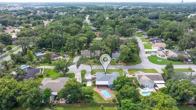 bird's eye view featuring a residential view