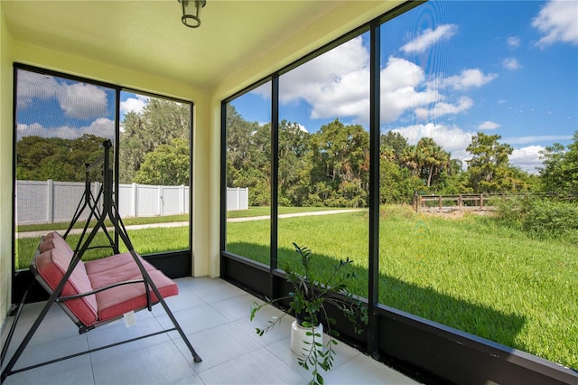 view of sunroom