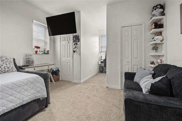 view of carpeted bedroom