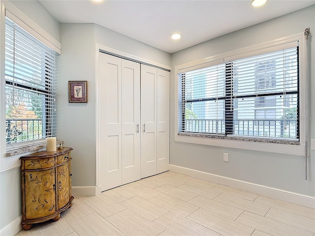 bedroom with a closet