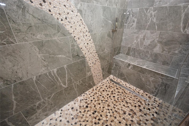 details with tiled shower