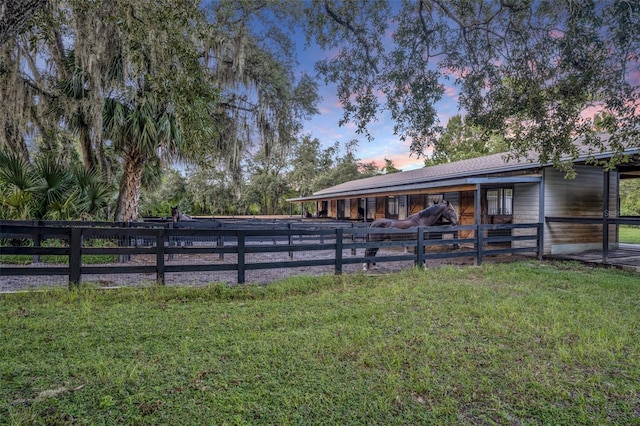 view of horse barn