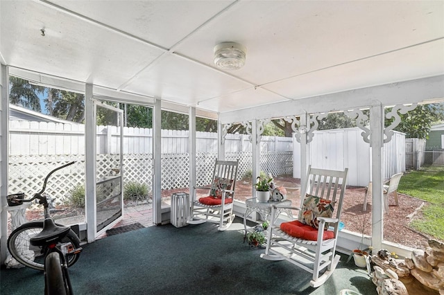 view of sunroom / solarium