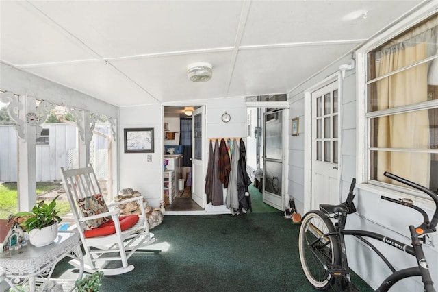 view of sunroom