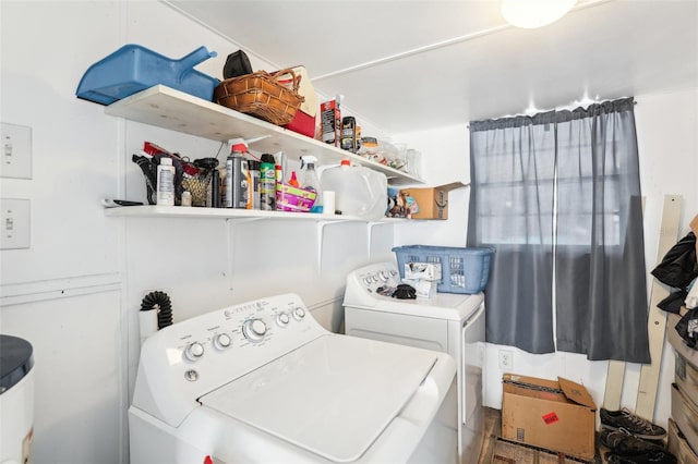 laundry area with separate washer and dryer