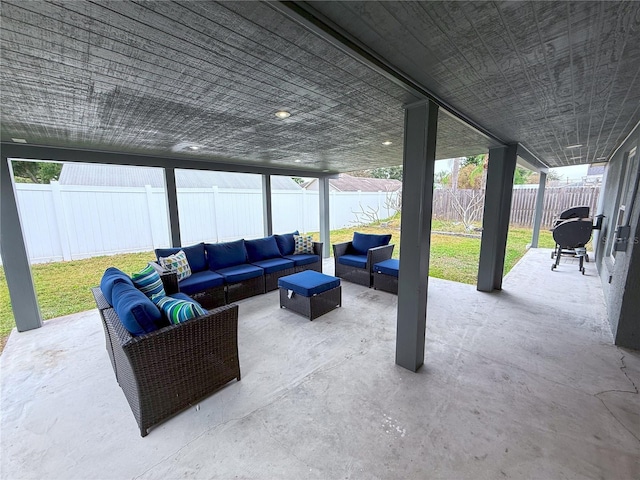 view of patio with an outdoor hangout area