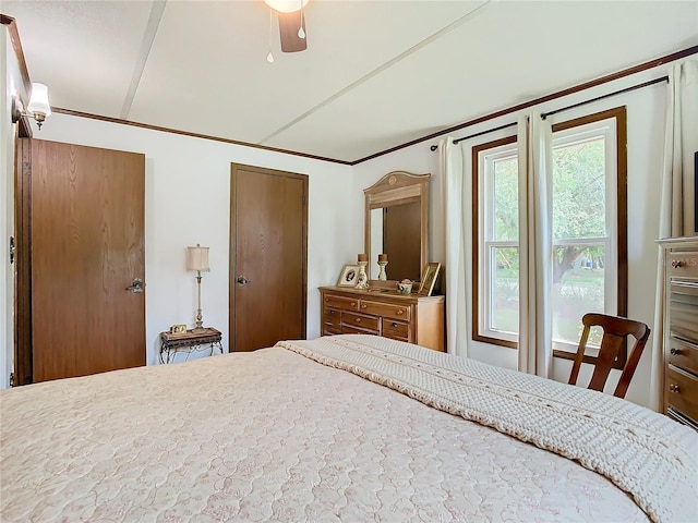 bedroom with ceiling fan