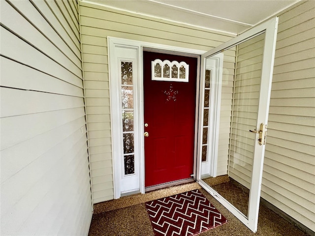 view of doorway to property