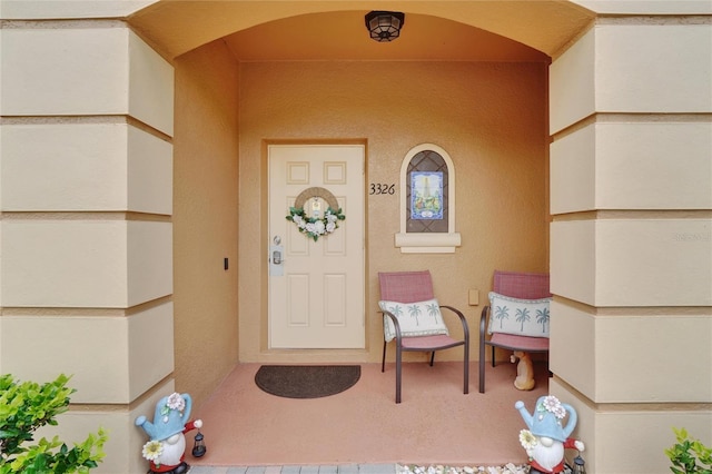 view of doorway to property