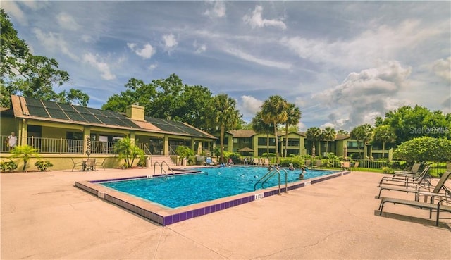 view of pool with a patio