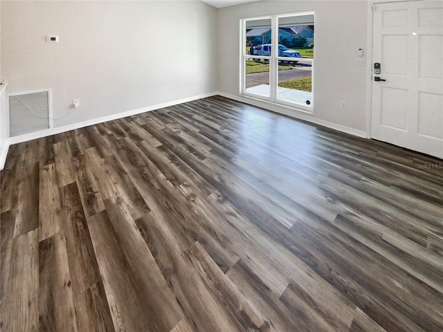 interior space featuring dark wood-type flooring