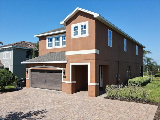 view of front facade with a garage