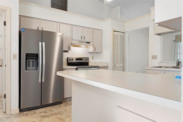 kitchen featuring appliances with stainless steel finishes and sink