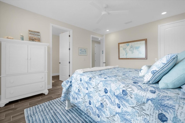 bedroom with ceiling fan