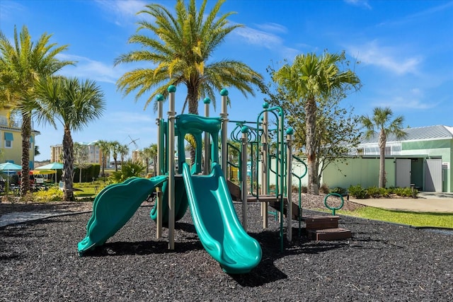 view of jungle gym