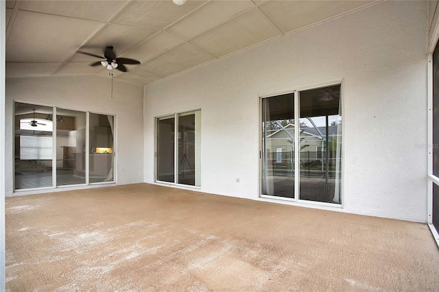 view of patio with ceiling fan