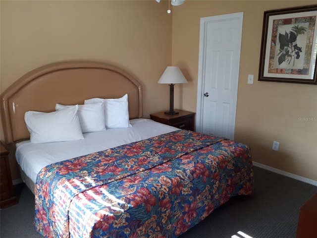 view of carpeted bedroom