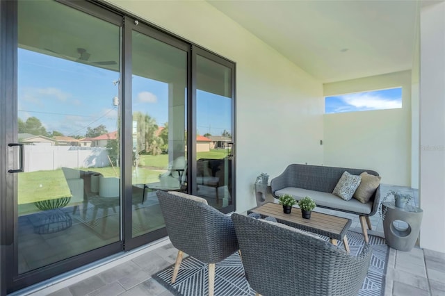 view of sunroom