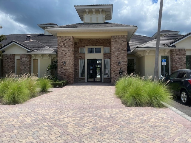 entrance to property with french doors