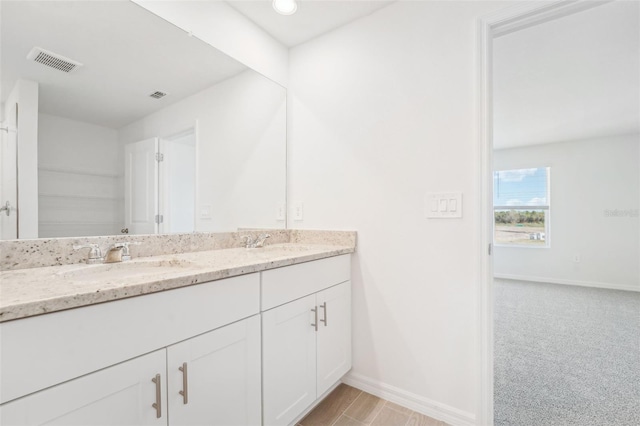 bathroom with vanity