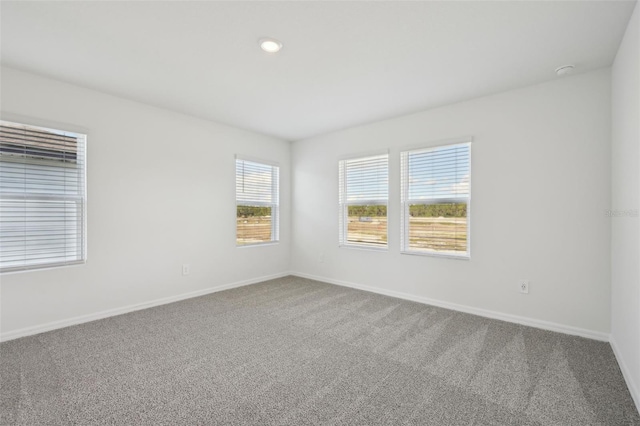 view of carpeted spare room