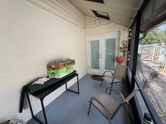 exterior space with french doors