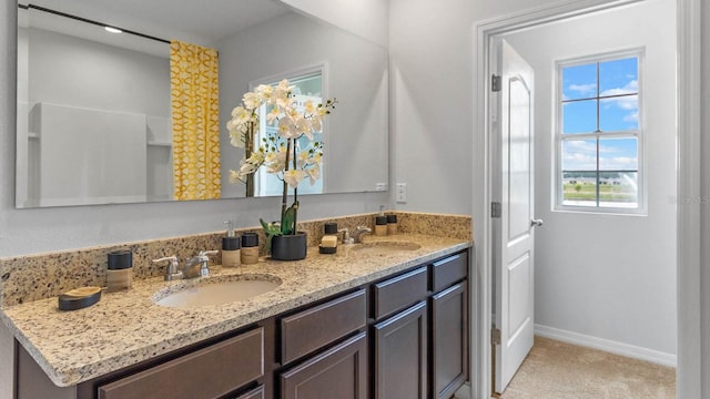 bathroom featuring vanity