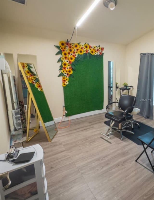 interior space featuring hardwood / wood-style flooring