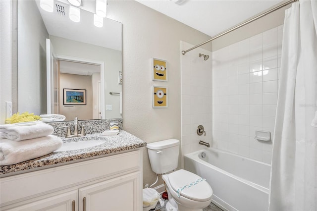 4782 Kings Castle Cir, Kissimmee, FL 34746 - full bathroom with shower / bathtub combination with curtain, toilet, and vanity