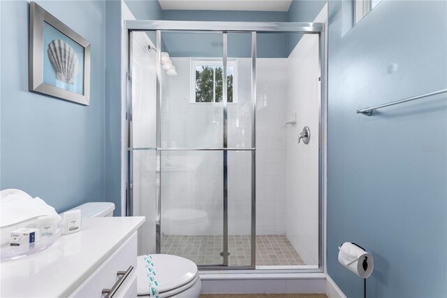 1407 Fairview Cir, Reunion, FL 34747 - full bath with vanity, toilet, and a stall shower