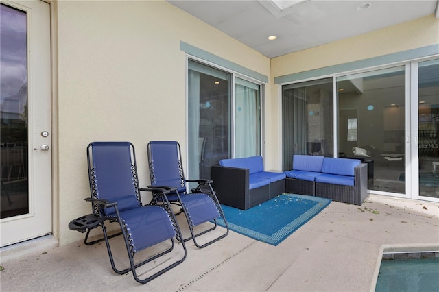 view of patio / terrace with an outdoor living space