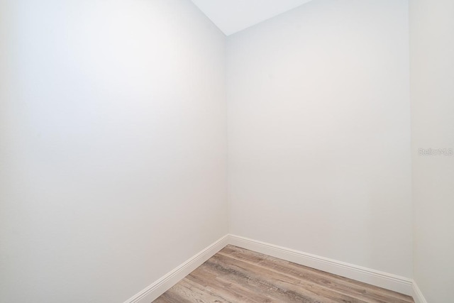 empty room featuring light wood-type flooring