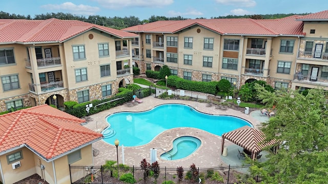 view of pool with a patio