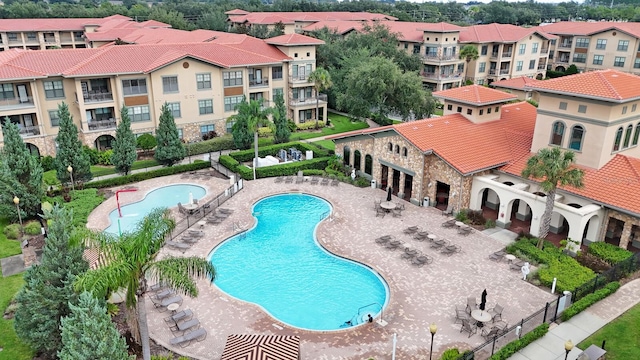 view of pool with a patio