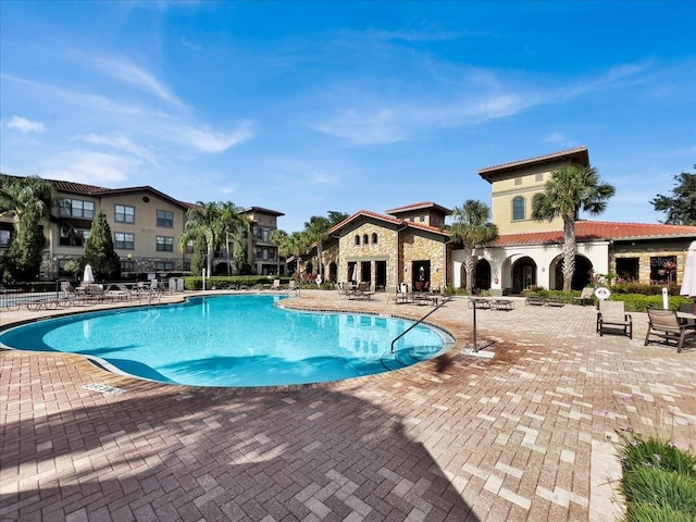 view of pool with a patio area