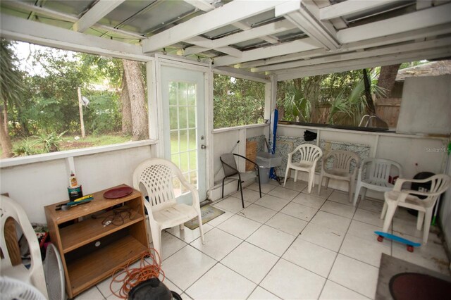 view of sunroom