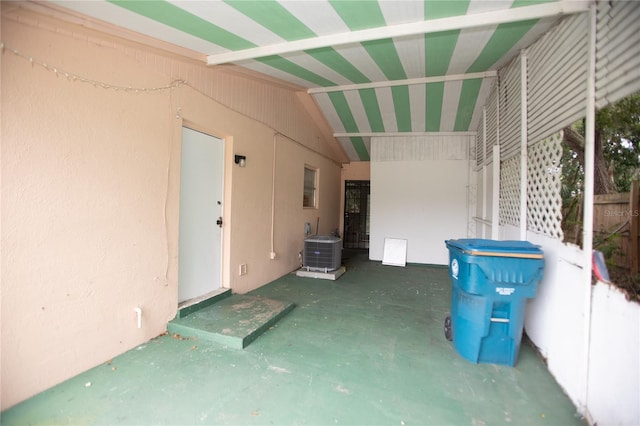 view of patio / terrace featuring central AC