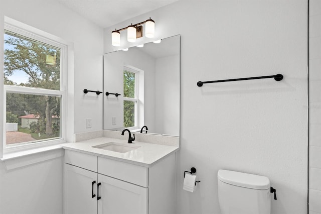 bathroom featuring toilet and vanity