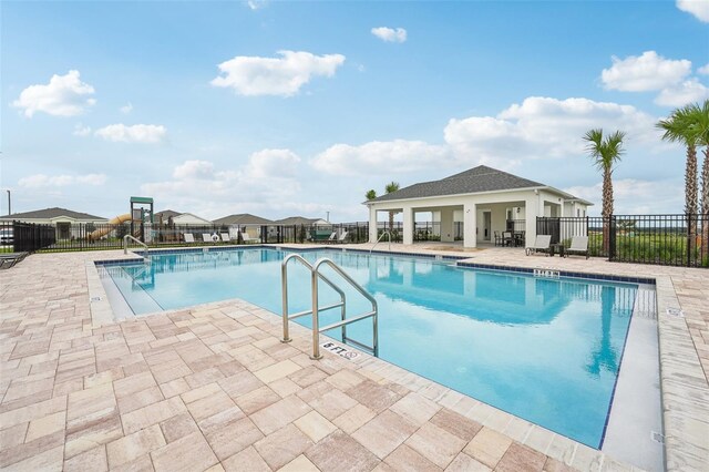 view of pool with a patio area