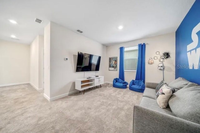 view of carpeted living room